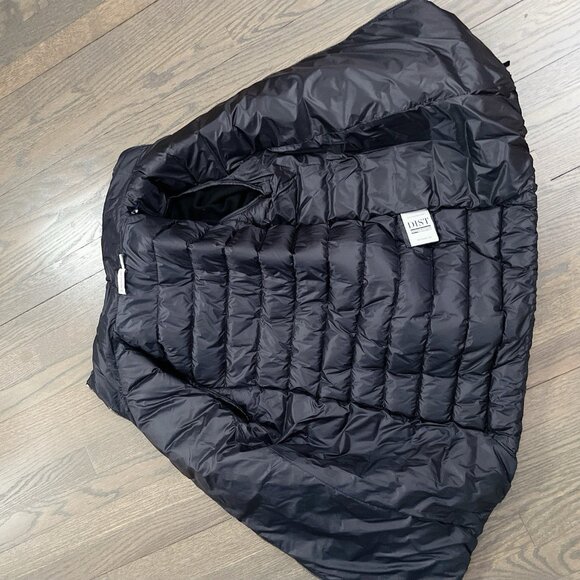 Moncler MAGLIONE Tricot Wool Knit & Quilted Down Cardigan Black Coat Women Large - Picture 7 of 11